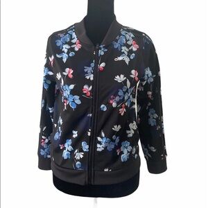 Girls Adidas floral track jacket sz L 14